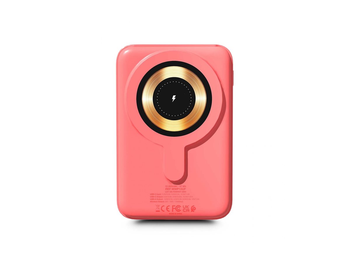 URBAN FACTORY MAGNEE POWER Wireless Magnetic Universal Powerbank 10.000mAh - Sugar Coral
