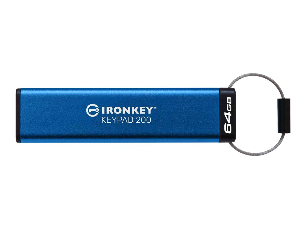 KINGSTON 64Go IronKey Keypad 200 FIPS 140-3 Lvl 3 Pending AES-256 Encrypted