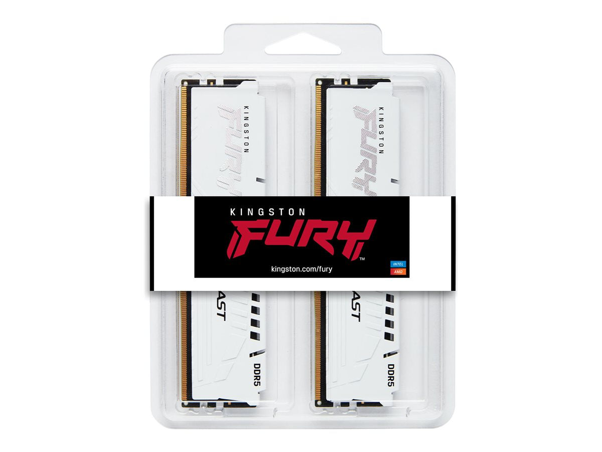 KINGSTON 16Go 6000MT/s DDR5 CL30 DIMM FURY Beast White EXPO