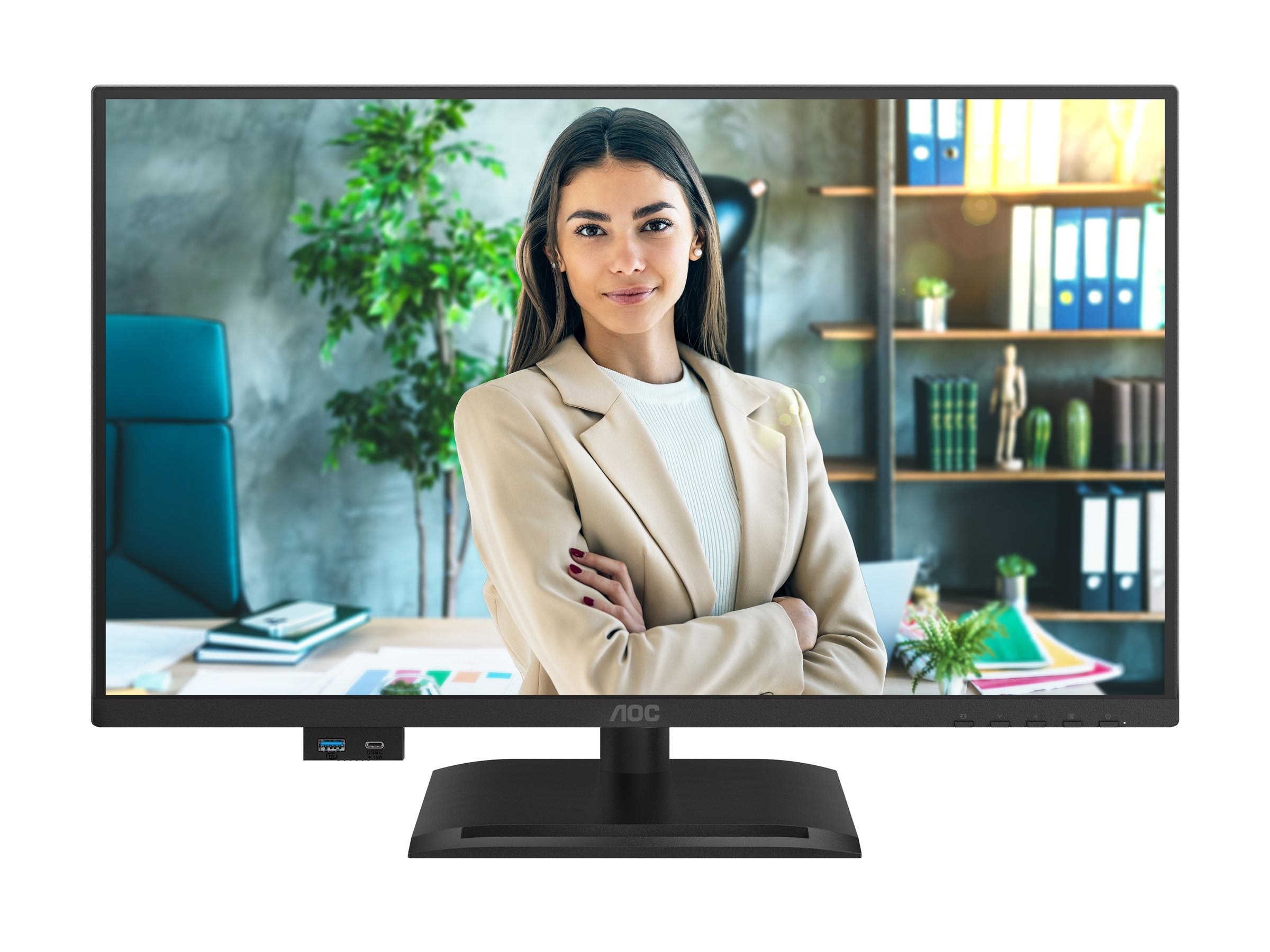 AOC 24P4CV 23.8p IPS FHD 120Hz 4ms HDMI DP USB C PD96W HUB USB Speakers HAS 150mm