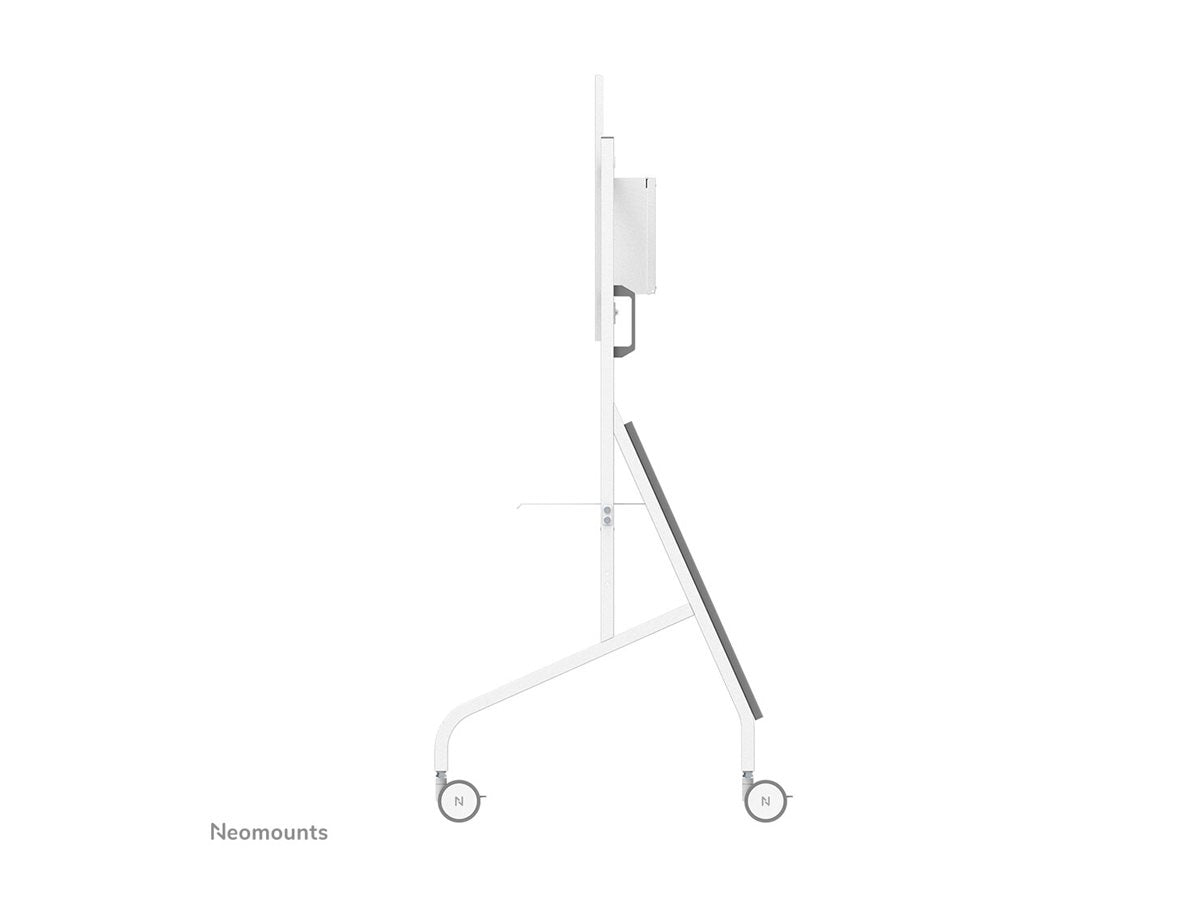 NEOMOUNTS FL50-575WH1 Support au sol mobile pour écran 65-110p - étagère multimédia incluse - installation rapide - TÌV