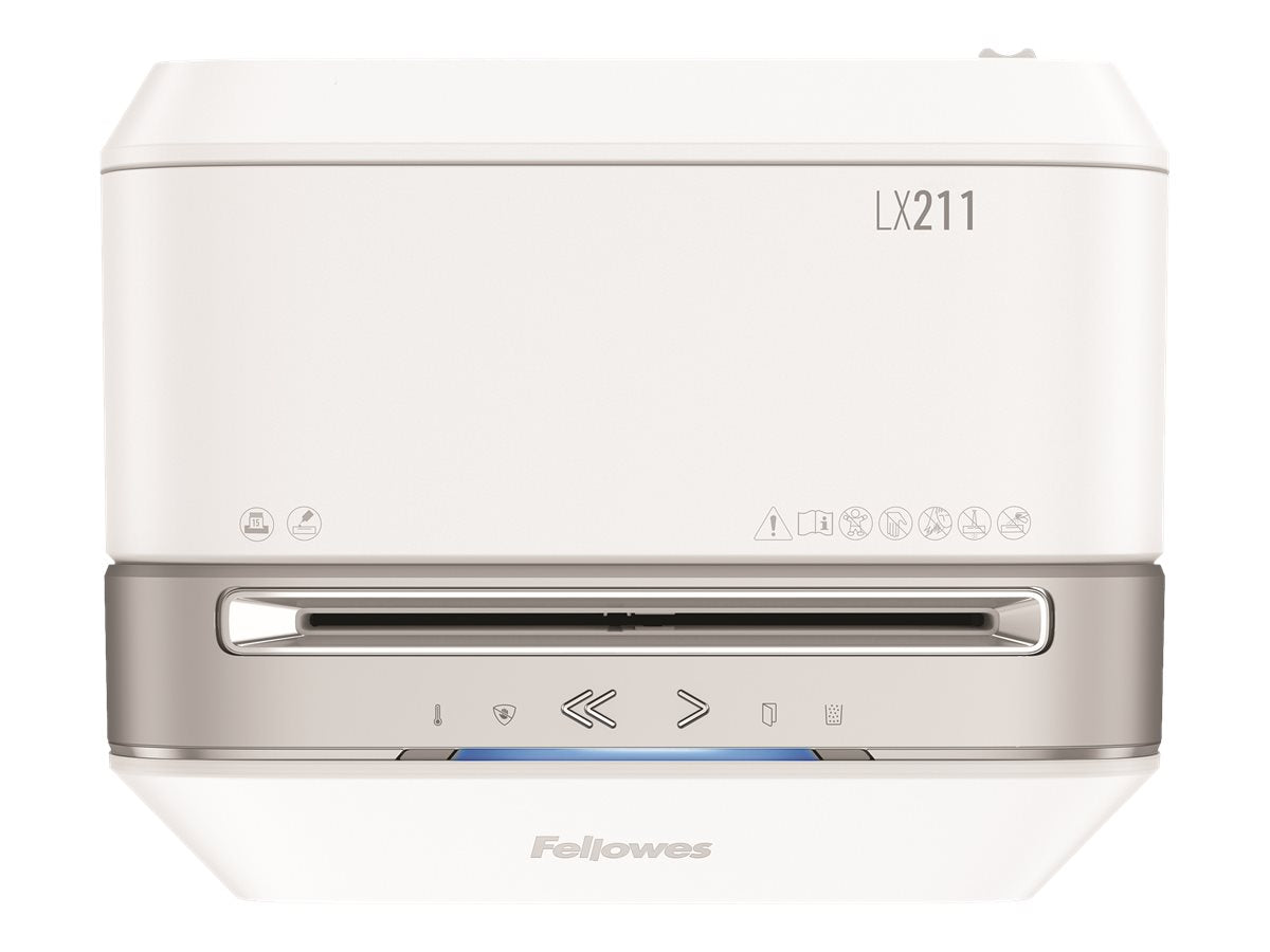 FELLOWES DESTRUCTEUR MICROSHRED LX211 BLANC COUPE MIRCROPARTICULES 230V EU/UK