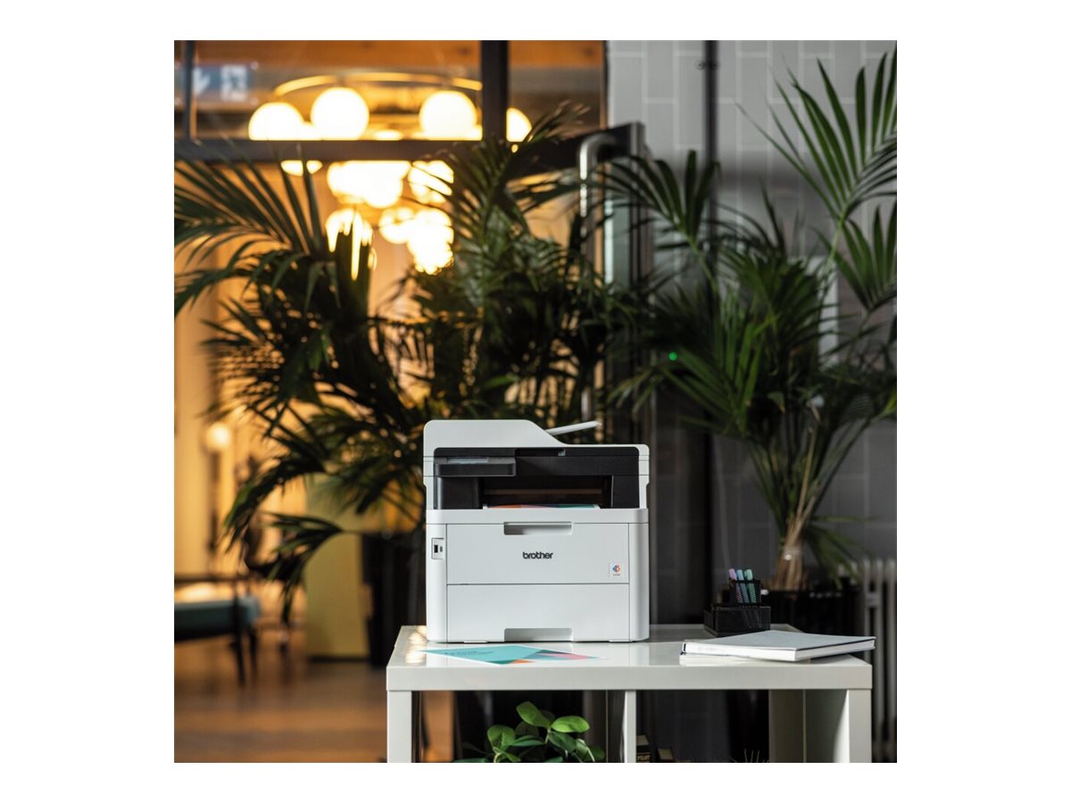 BROTHER MFC-L3760CDW MFP colour LED A4 26ppm copy 26ppm print 250 sheets USB 2.0 Gigabit LAN Wi-Fi USB host