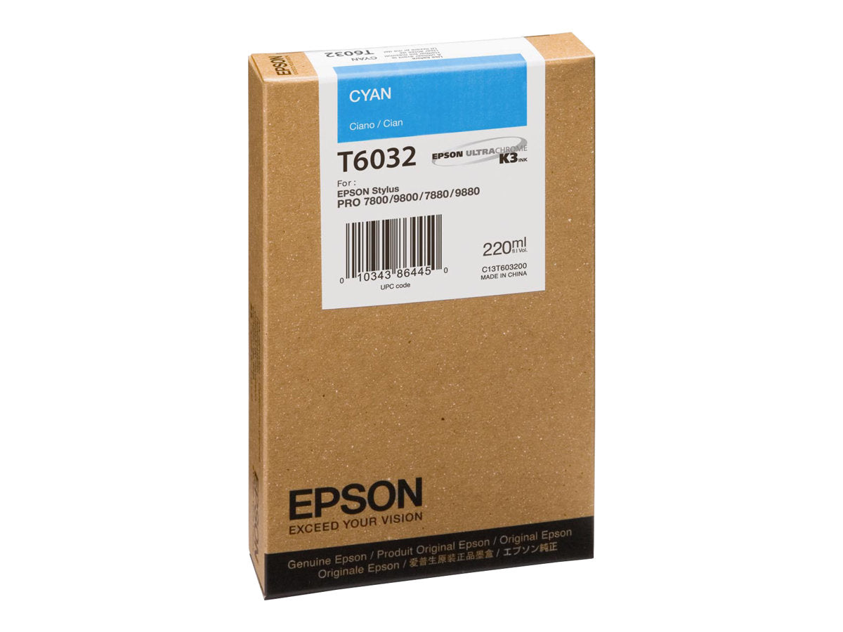 EPSON T6032 cartouche dencre cyan capacitÃ© standard 220ml pack de 1