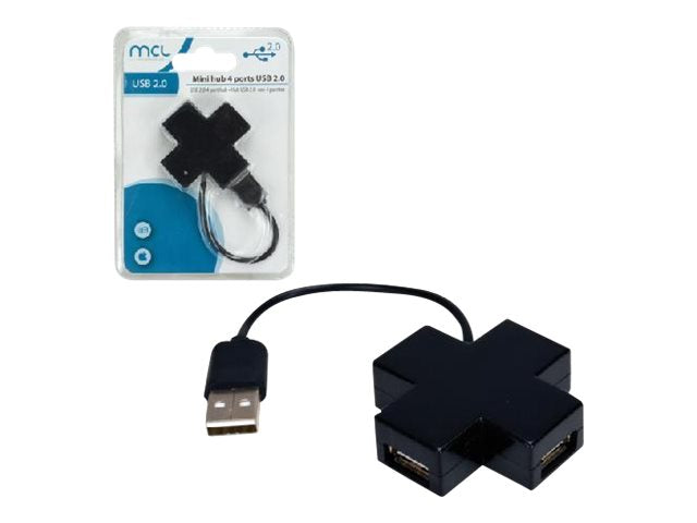 MCL Mini hub 4 ports USB 2.0 - Noir