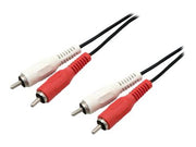 MCL Câble audio stéréo 2 x RCA mâle / mâle - 10m