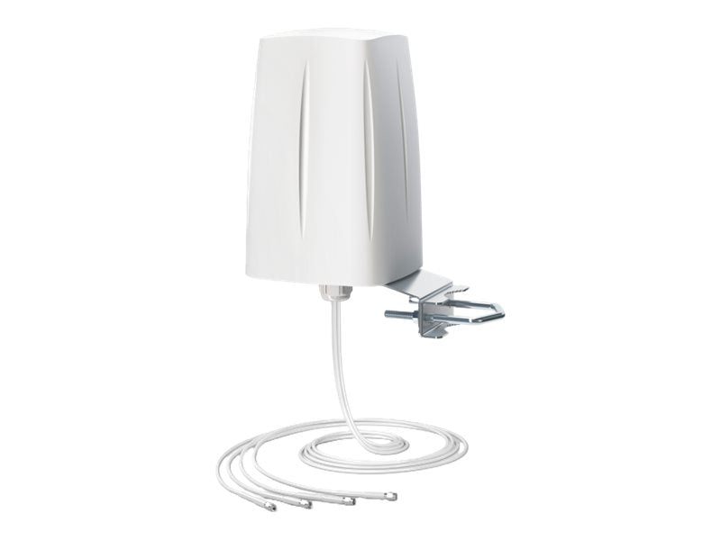 QUWIRELESS Tri-Band 2.4/5/7 GHz WiFi 6E/7 4x4 MIMO Omnidirectional RP-SMA Wall/Mast Antenna