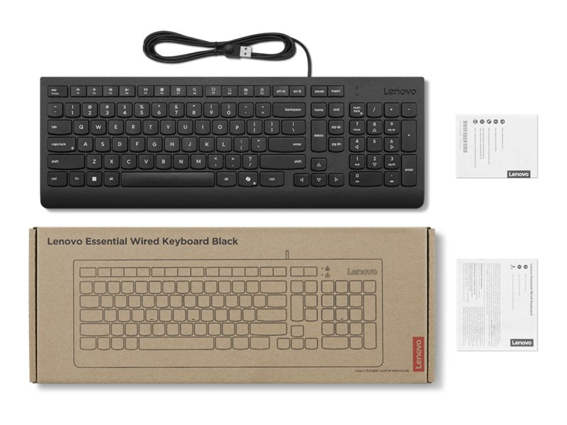 LENOVO Essential Keyboard 2.5-zone layout USB AZERTY French black brown box (FR)
