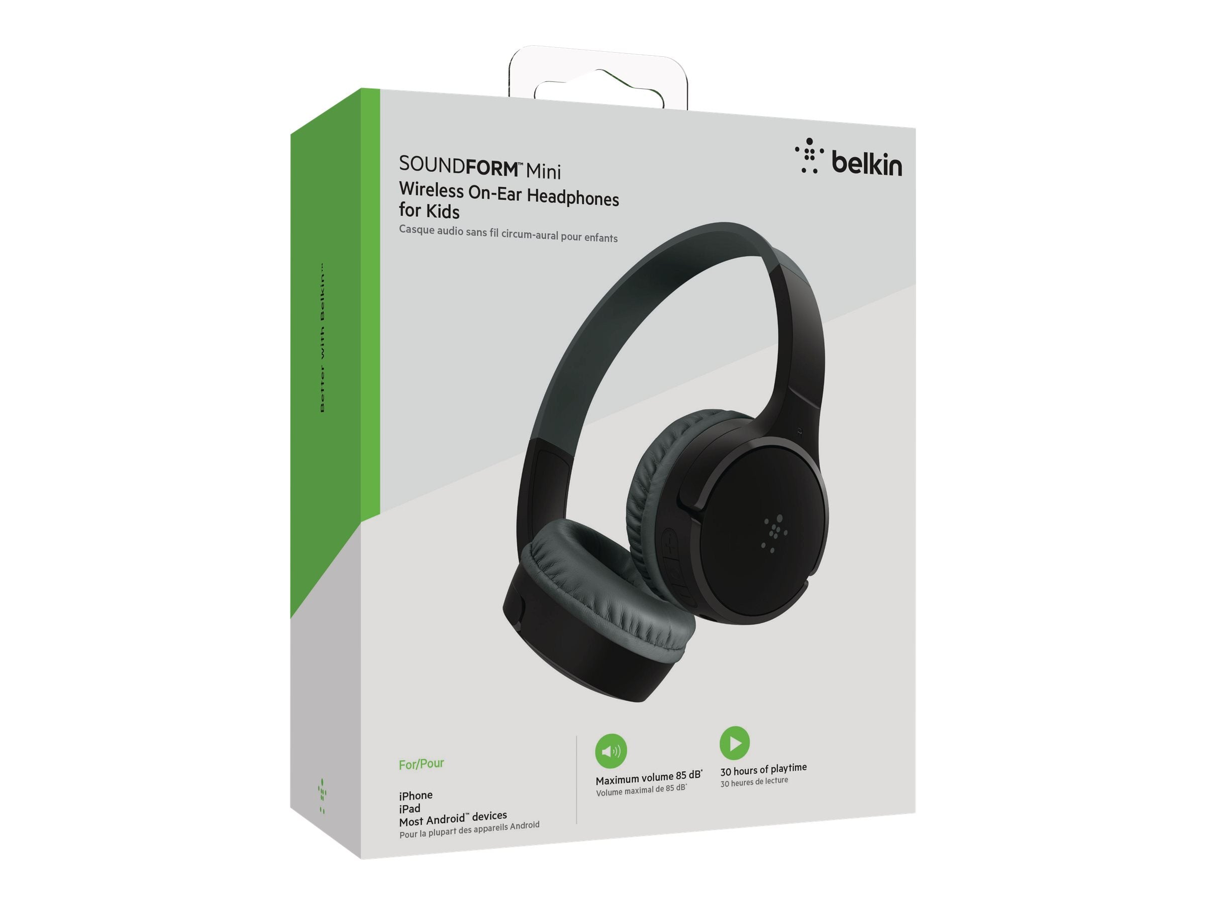 BELKIN SoundForm Mini Wired On-Ear Headphones USB-C & 3.5mm Black