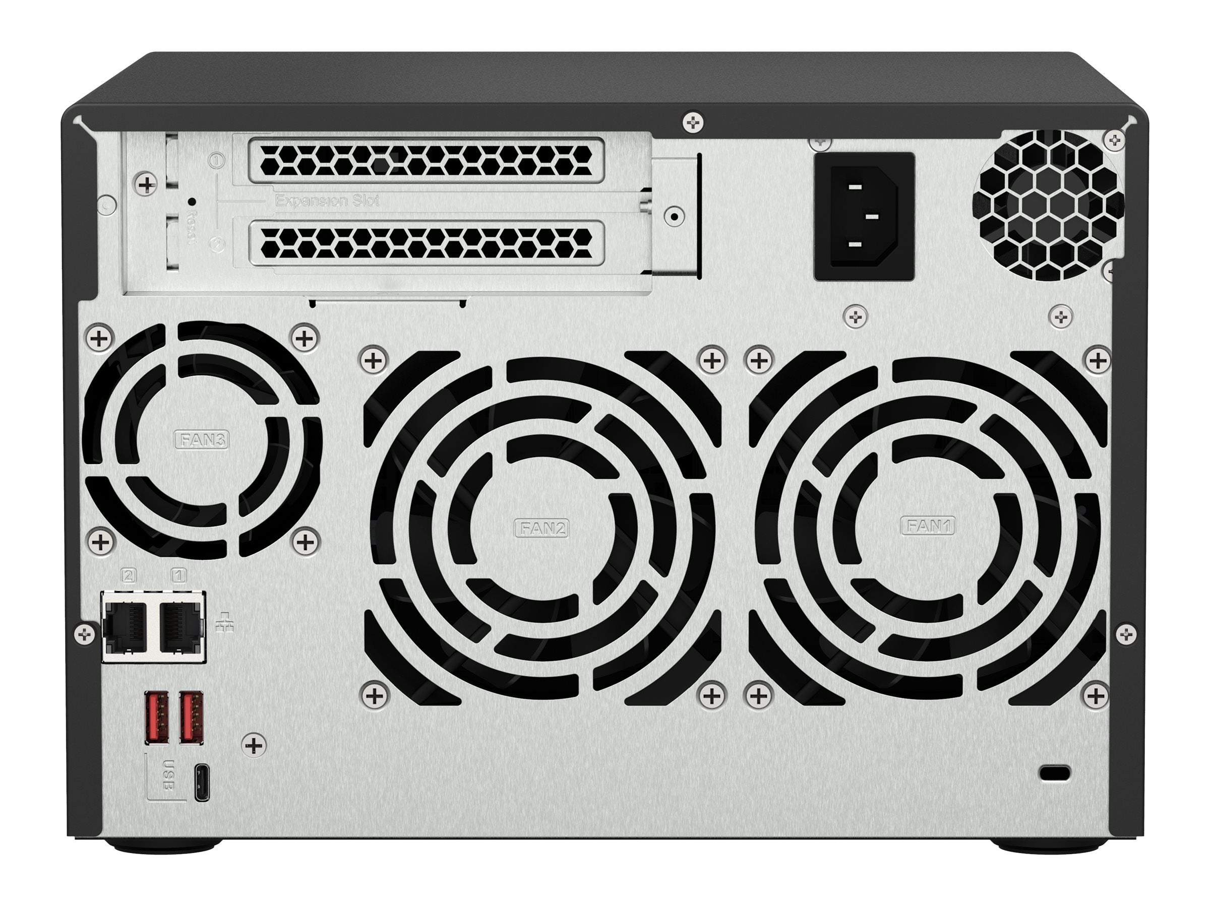 QNAP 6-bay NAS AMD Ryzen Embedded V1500B 2.2GHz 8Go 6xSATA 6Gb/s bays 2xM.2 NVMe PCIe Gen3 SSD slots 2x2.5GbE LAN optional 10GbE
