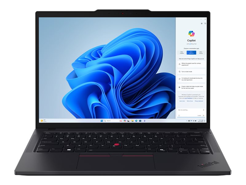 LENOVO ThinkPad T14 G5 AMD Ryzen 5 Pro 8540U 14p WUXGA 8Go 256Go SSD M.2 UMA W11P 3YR Carryin