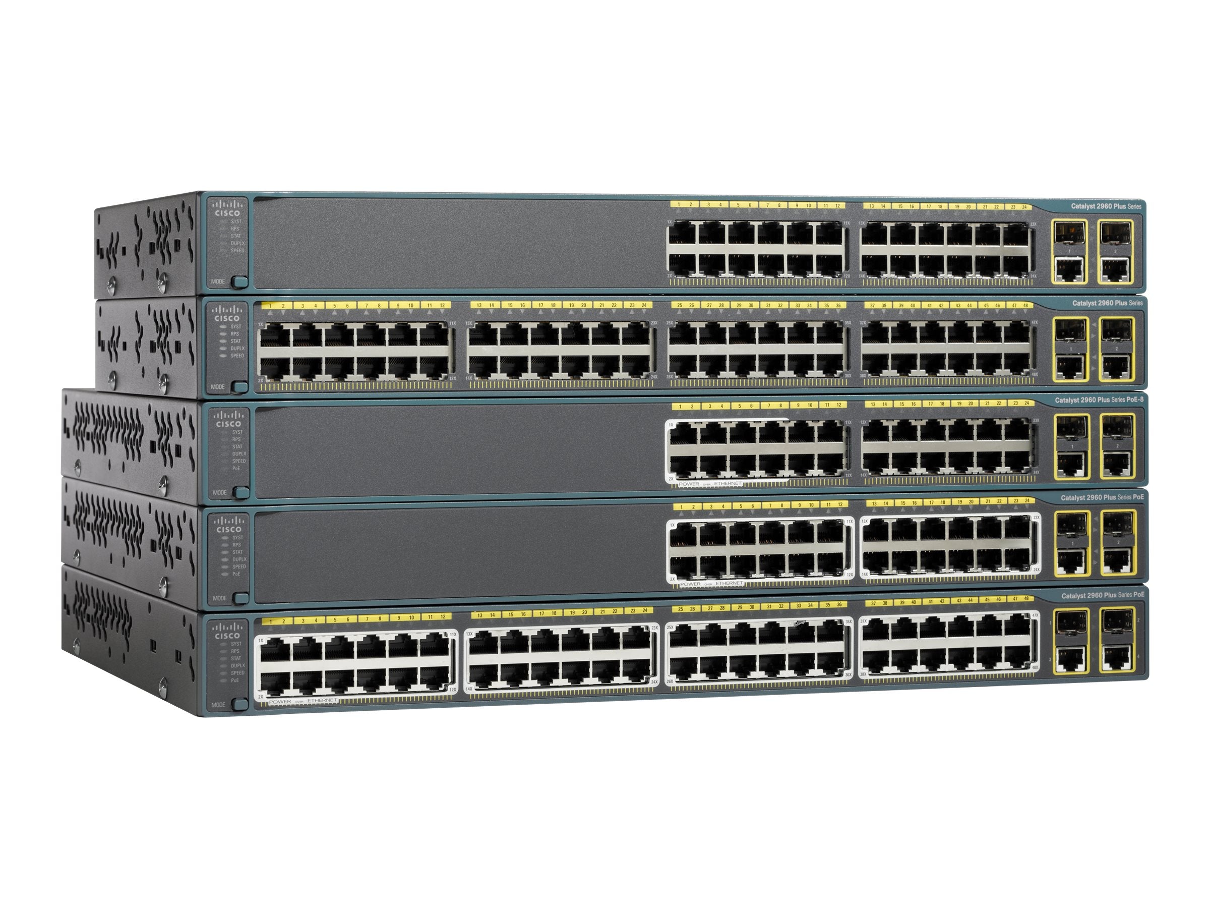 CISCO Cat2960Plus48 10/100PoE+2 1000BT+2SFP LANBase REMANUFACTURED