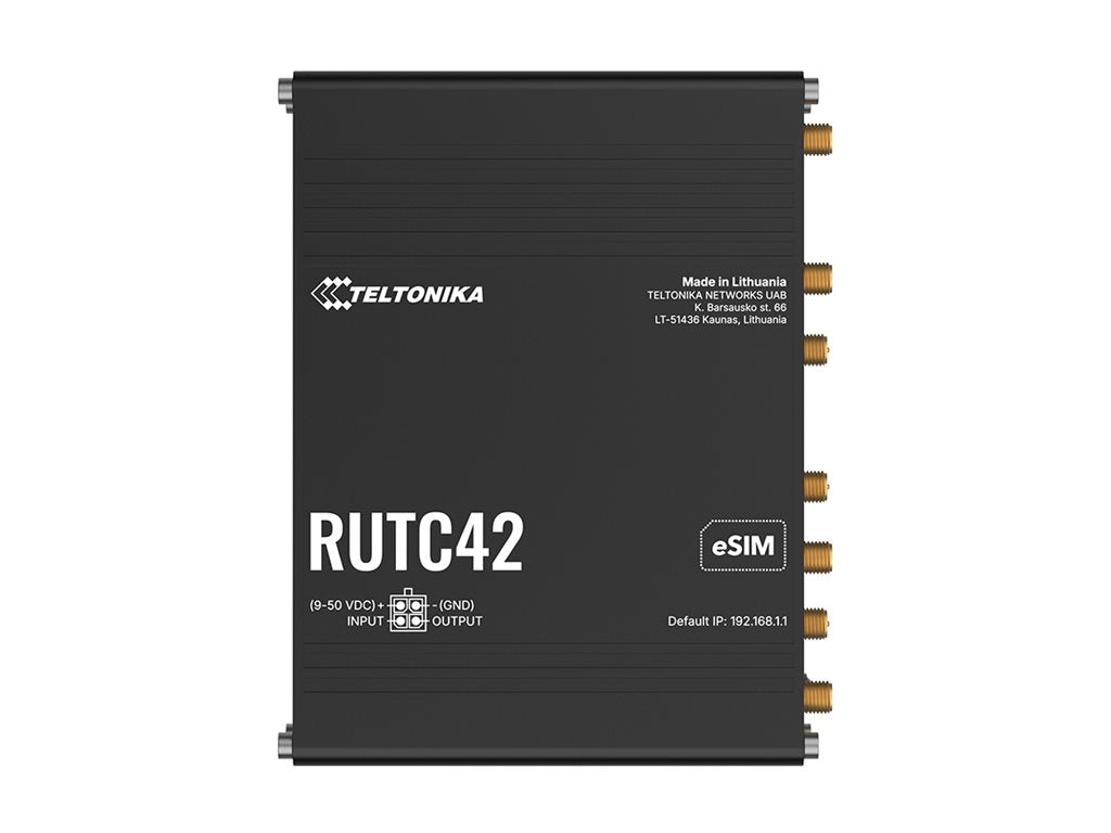 TELTONIKA NETWORKS RUTC42 4G/LTE WiFi 6 EMEA EU Dual Modem Edge Router