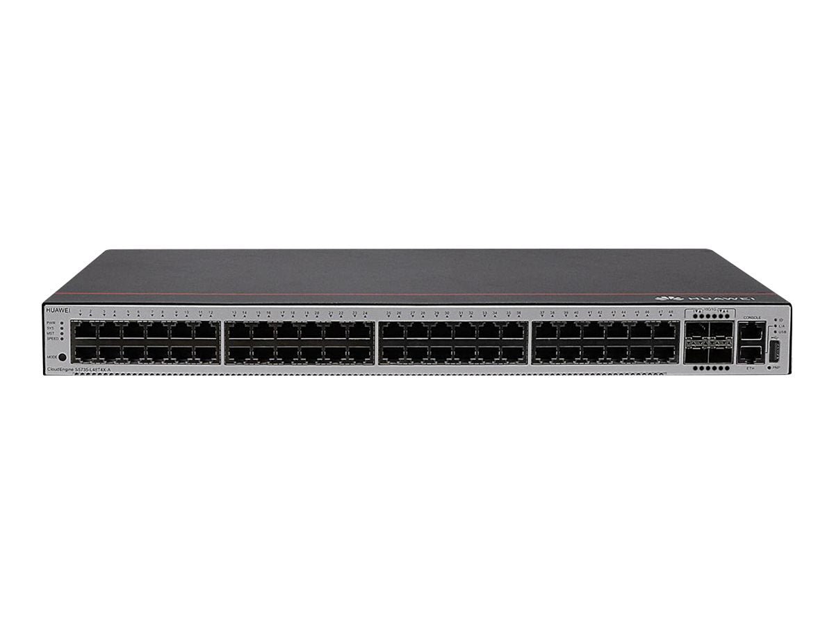 HUAWEI S5735-L48T4X-A 48x10/100/1000BASE-T ports 4x10GE SFP+ ports AC power + S57XX-L Series Basic SW Per Device (P)