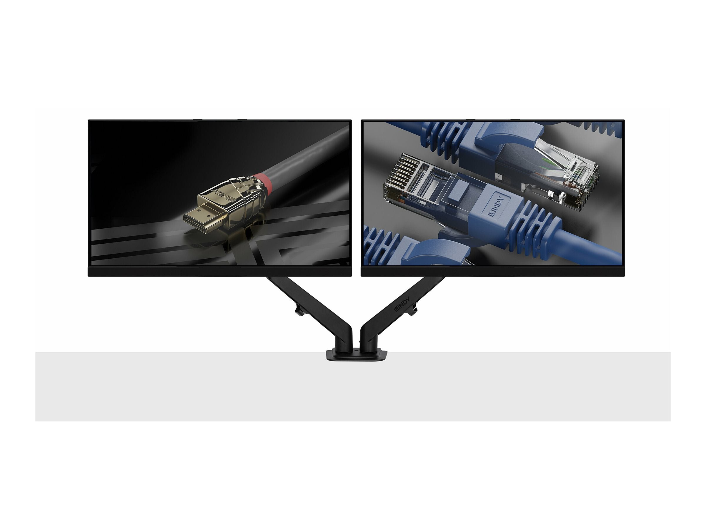 LINDY Dual Mount Desktop Gas Spring Arm - Black