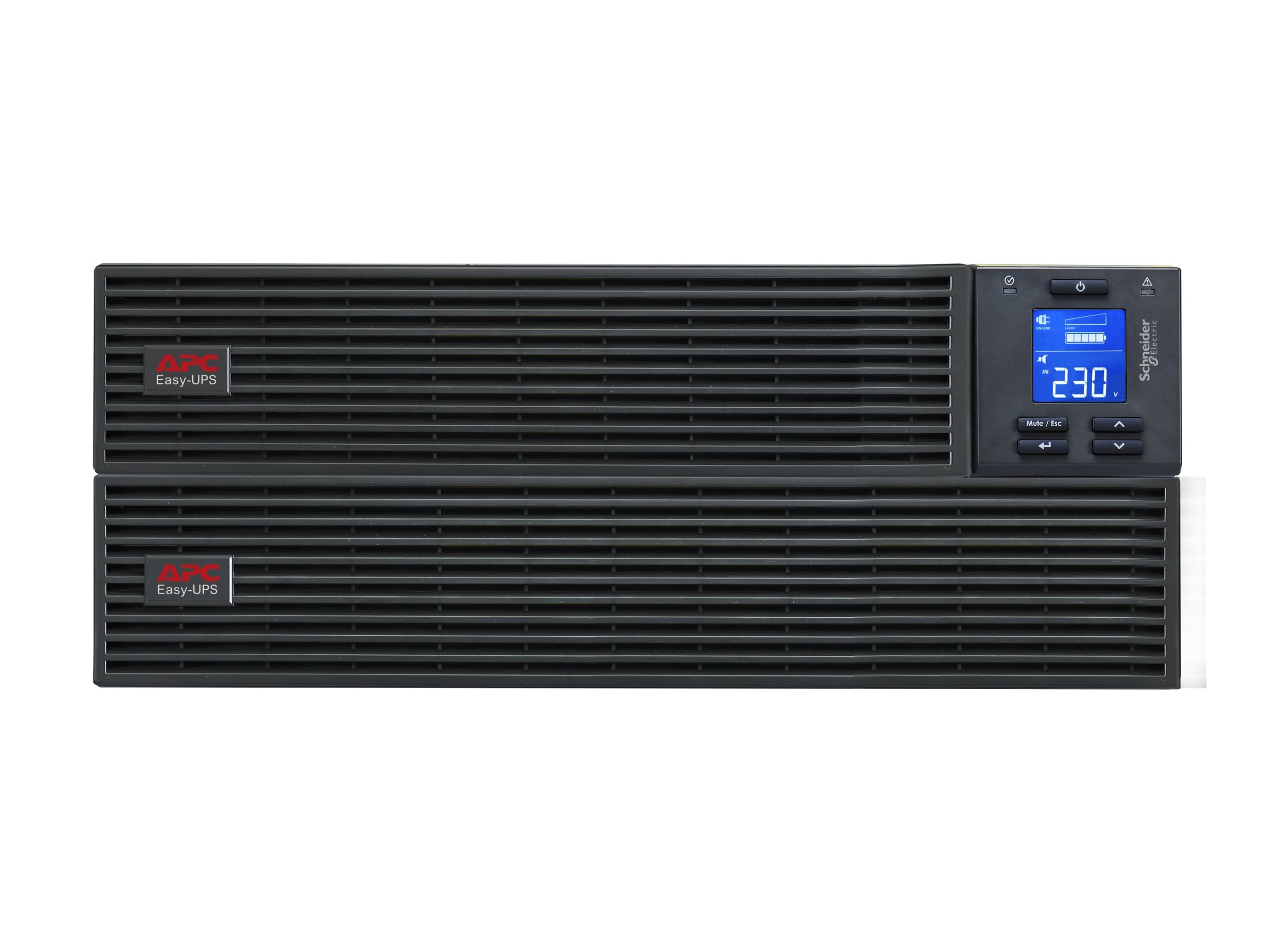 APC Easy UPS SRV UPS rack-mountable AC 230V 5000Watt 5000VA RS-232 USB output connectors 1 4U Black