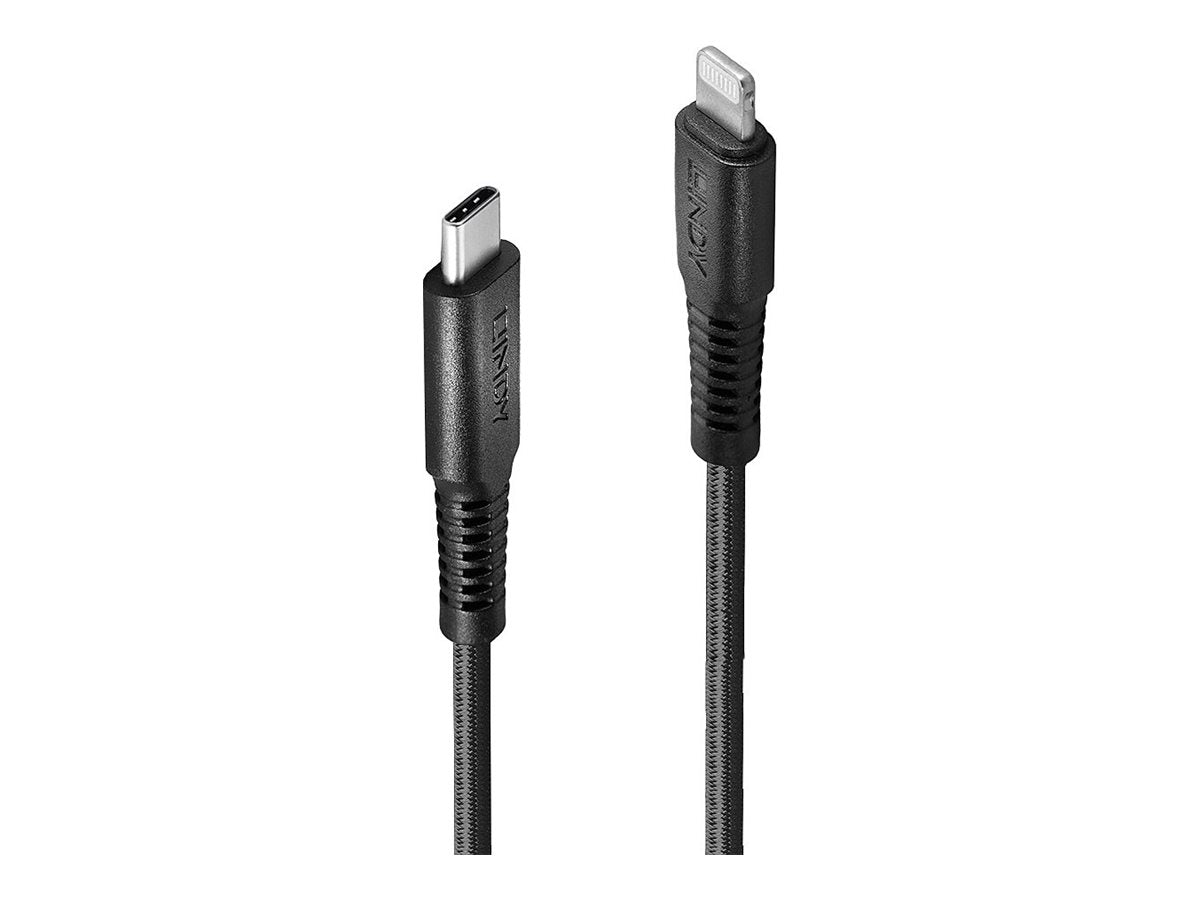 LINDY 1m reinforced USB Type C to Lightning charging Cable
