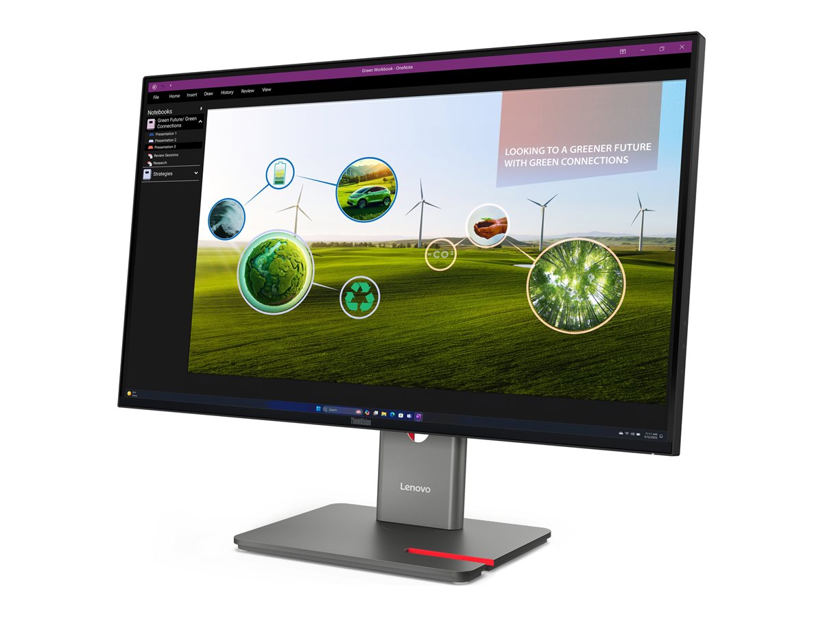 LENOVO ThinkVision P27Q-40 LED Écran 27p 2560x1440 QHD 120Hz IPS 350cd/m2 1500:1 DisplayHDR 10 4ms HDMI DisplayPort DaisyChain