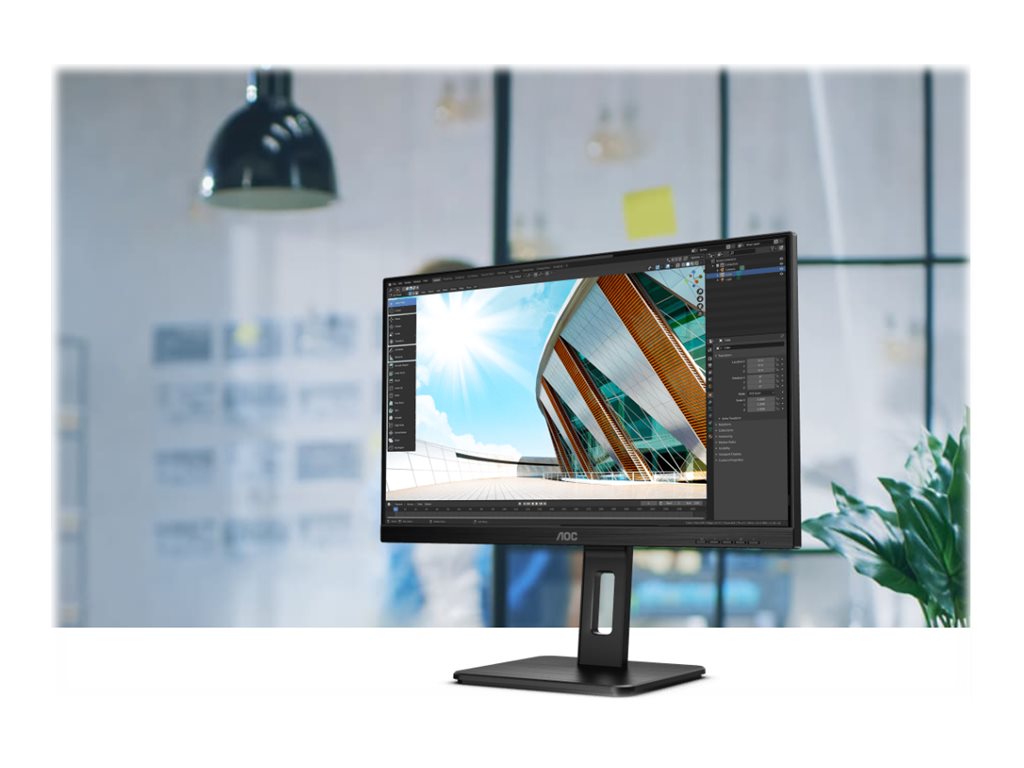 AOC Q24P2Q 23.8p 2560x1440 QHD IPS 250cd/m2 1000:1 4ms HDMI VGA DisplayPort haut-parleurs noir