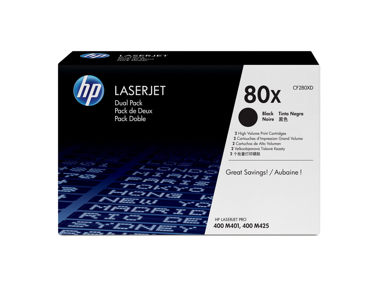 HP 80XD original Toner cartridge CF280XD black high capacity 2 x 6.900 pages 2-pack
