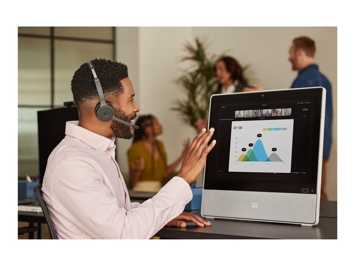 CISCO 721 Wireless Single On-ear Headset USB-A Bundle-Carbon Black