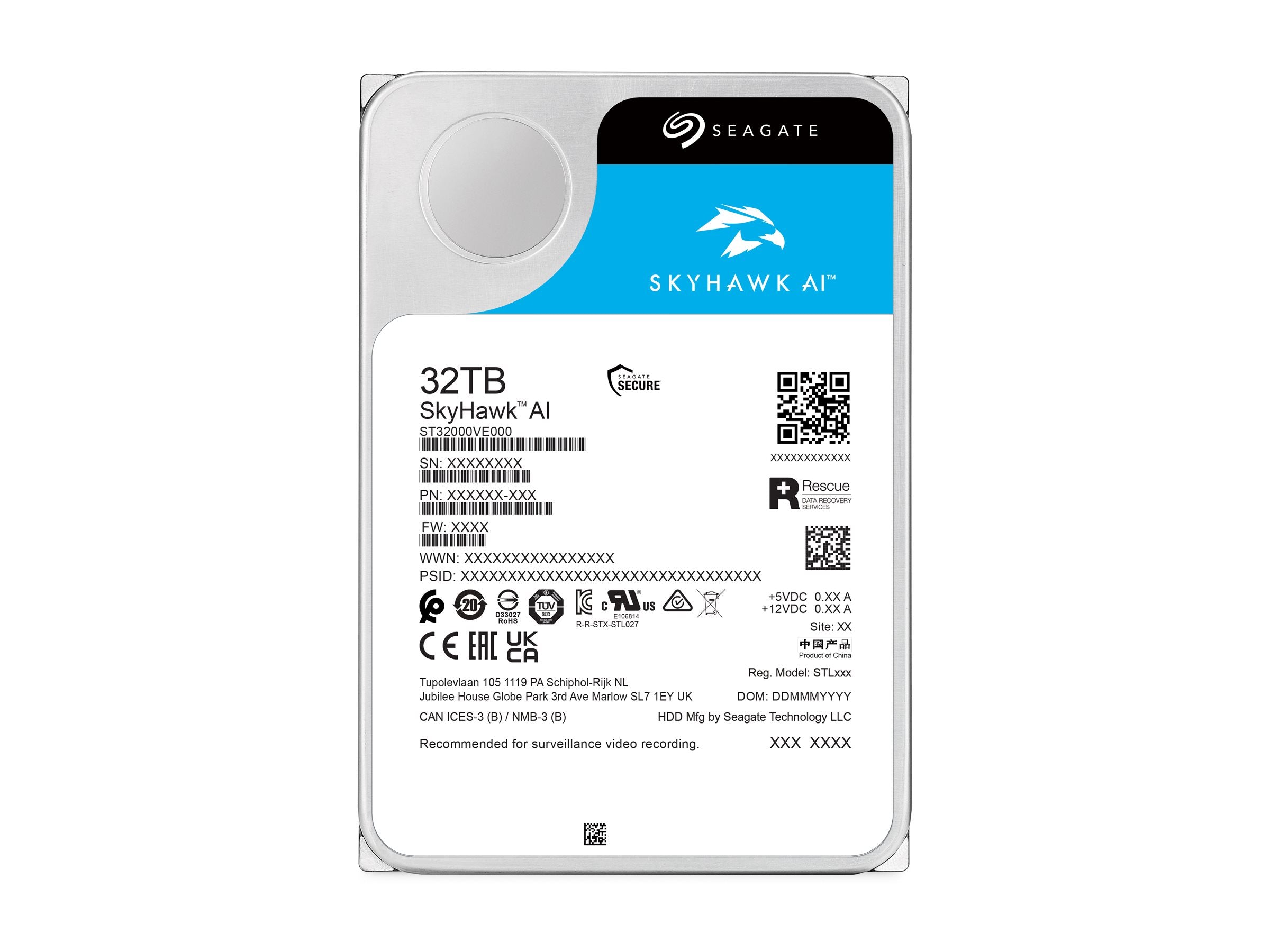 SEAGATE Skyhawk AI 32To optimisé pour la video