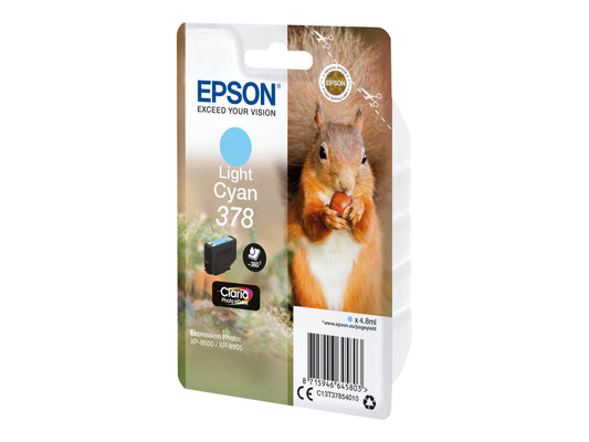 EPSON 5LB Singlepack Light Cyan 378 Eichhörnchen Clara Photo HD Ink