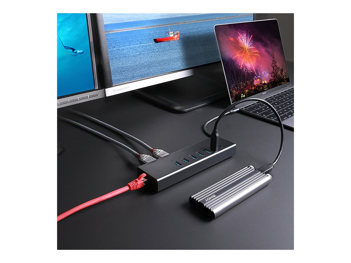 LINDY USB-C Laptop Mini Docking Station 2x 4K HDMI