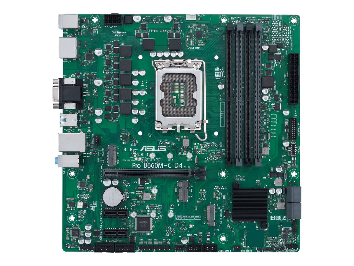 ASUS PRO B660M-C D4-CSM LGA1700 4xDIMM DDR4 TPM 4xSATA 2xM.2 1xHDMI 1xVGA 2xDP MB