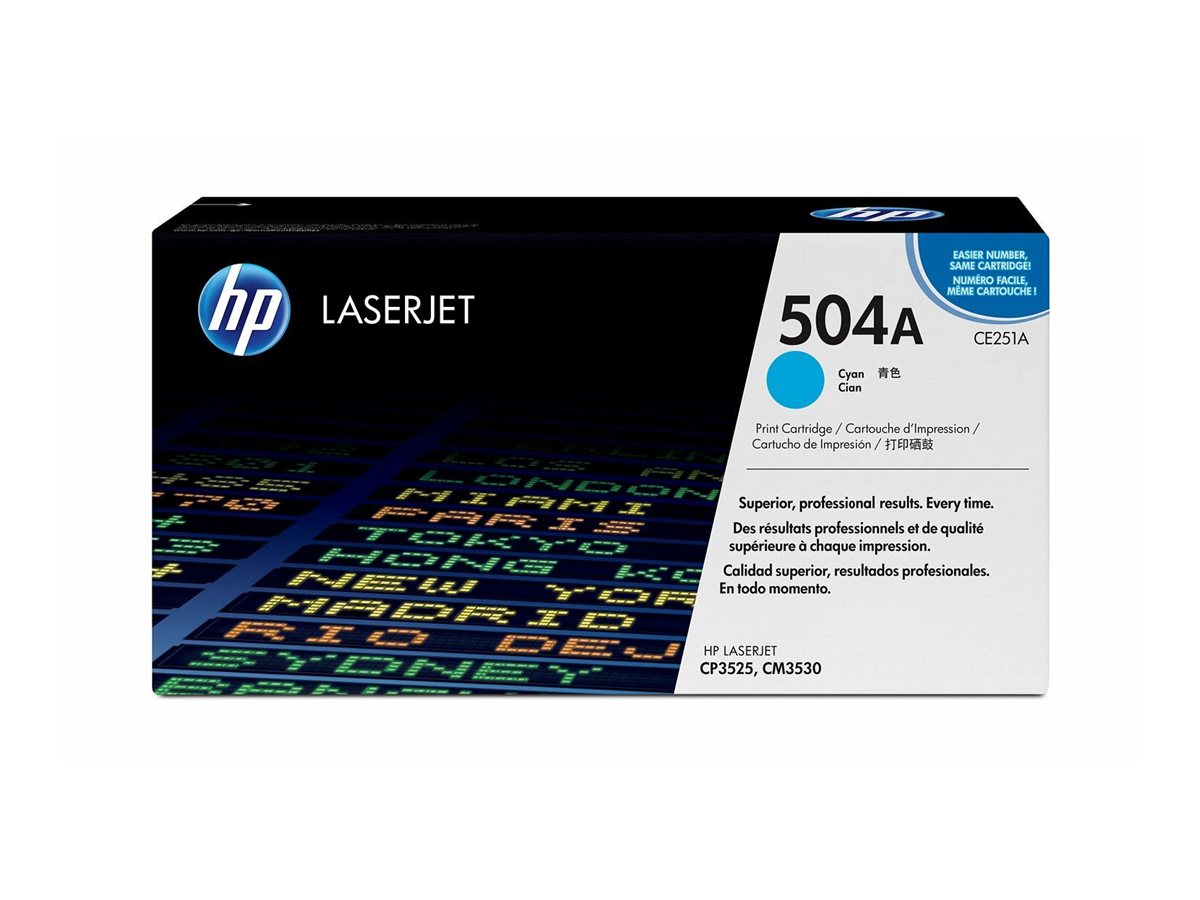 HP 504A original Colour LaserJet Toner cartridge CE251A cyan standard capacity 7.000 pages 1-pack ColorSphere