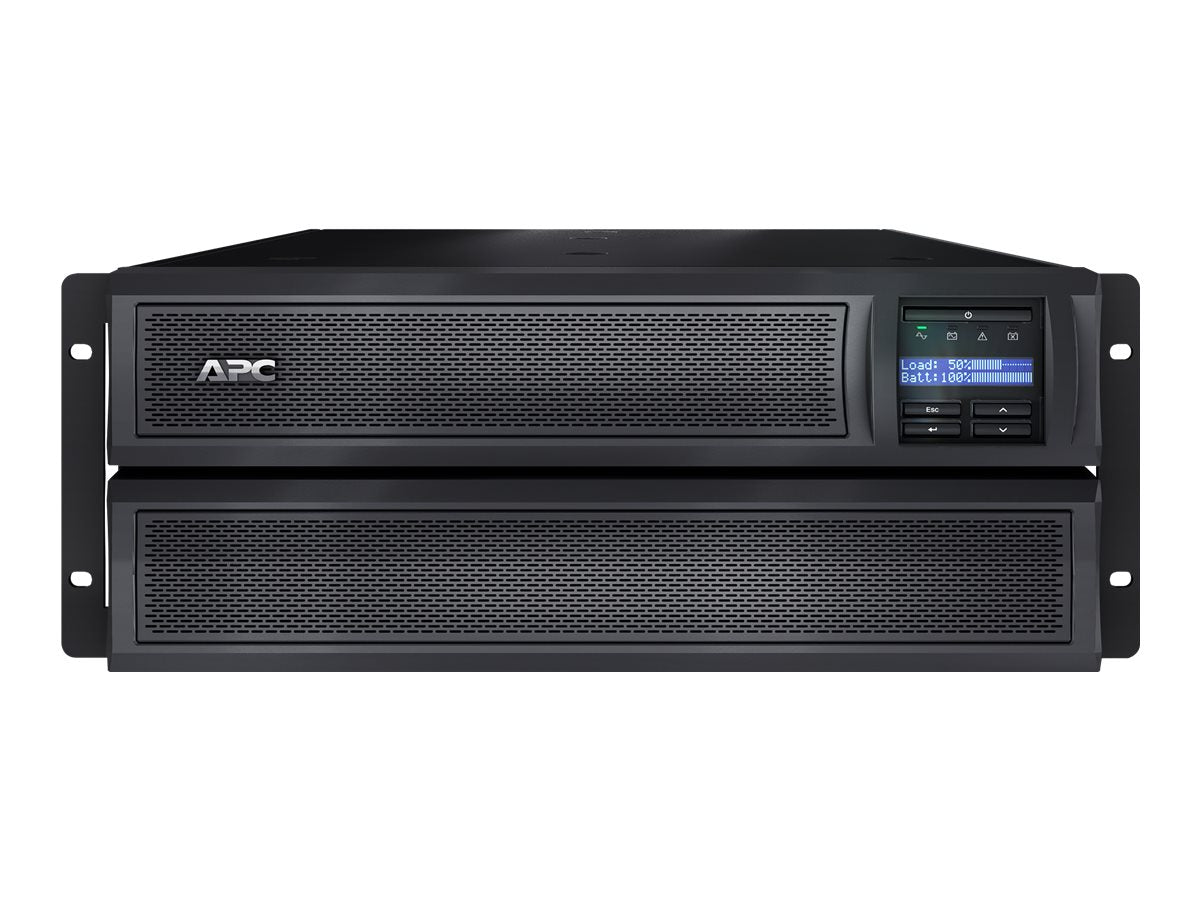 APC Smart-UPS X 3000 Rack/Tower LCD UPS Rack AC 208/230V 2700Watt 3000VA 1-phase RS-232 USB output connectors 12 4U Black