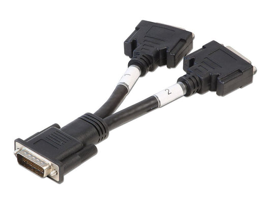 LINDY Adapter Cable DMS59/2x DVI-IF length 16cm