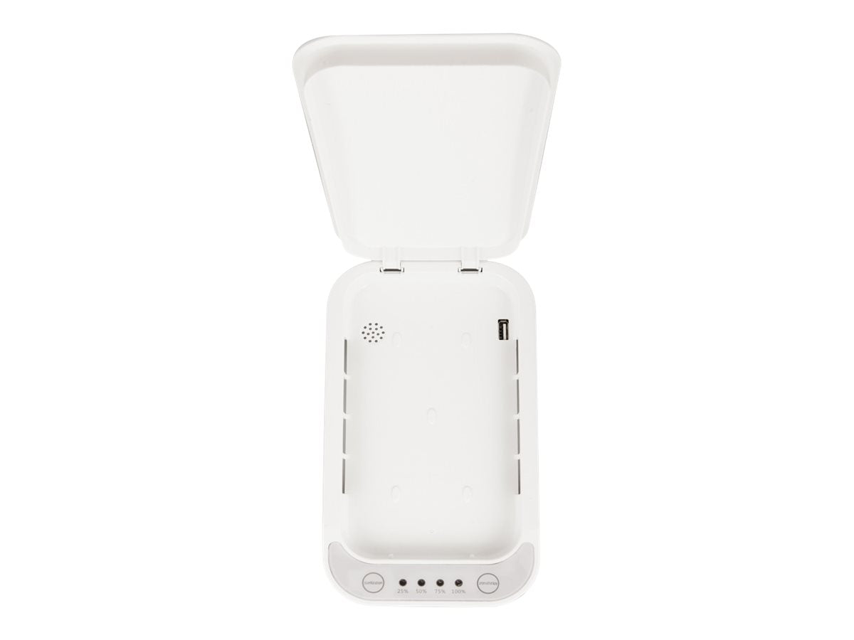 URBAN FACTORY Boitier UV en ABS Blanc Connexion filaire Micro-USB Taille intérieure: 180x100x22mm