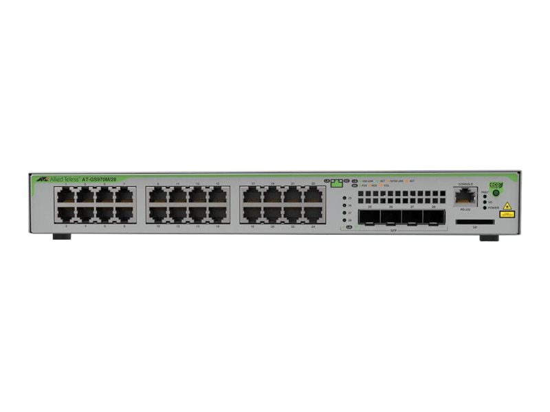 ALLIED AT-GS970M/28PS-50 switch Niv3 24p Gigabit PoE+ & 4 SFP 100/1G