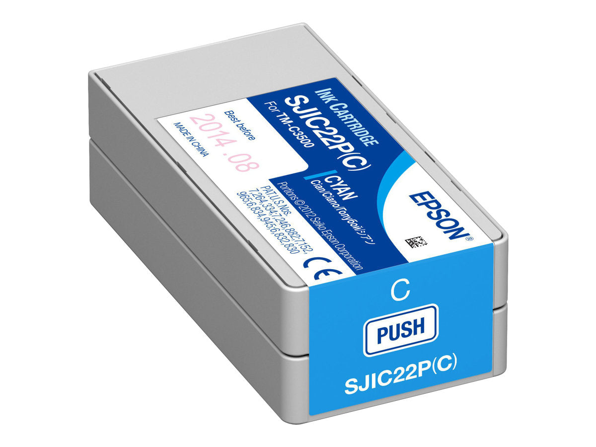 EPSON 1LB SJIC22P C ink cartridge cyan standard capacity 32.5ml 1-pack
