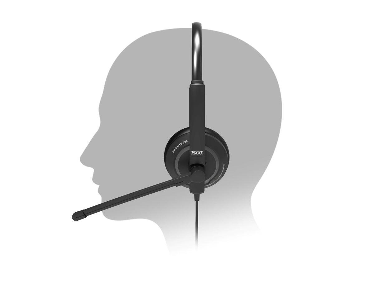 PORT DESIGNS Stereo Headset Wired USB Office Pro Lite 250