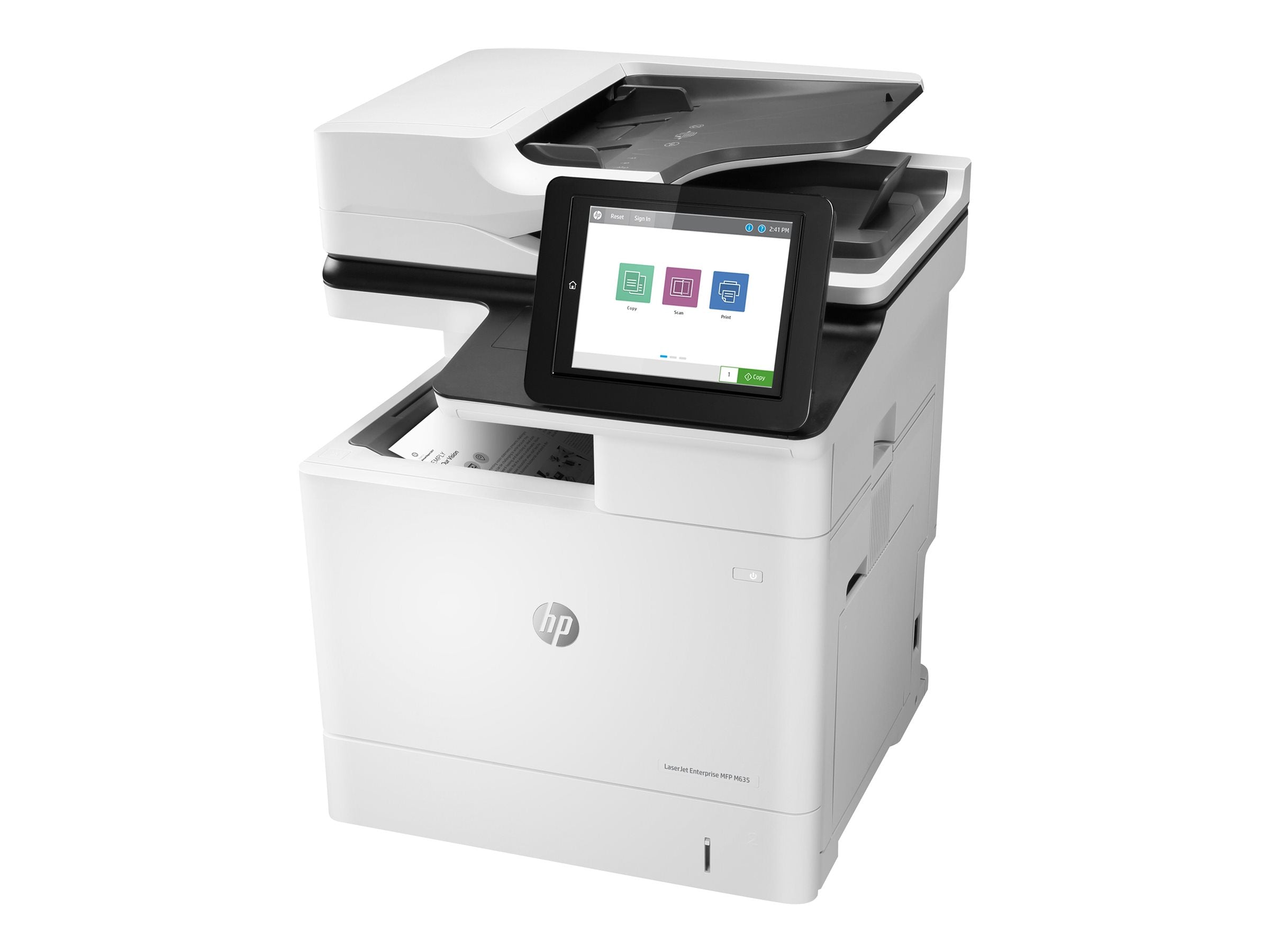 HP LaserJet Enterprise MFP M635h MFP Mono laser 216x864mm A4 61ppm Copy 61ppm Print 650sheets USB LAN