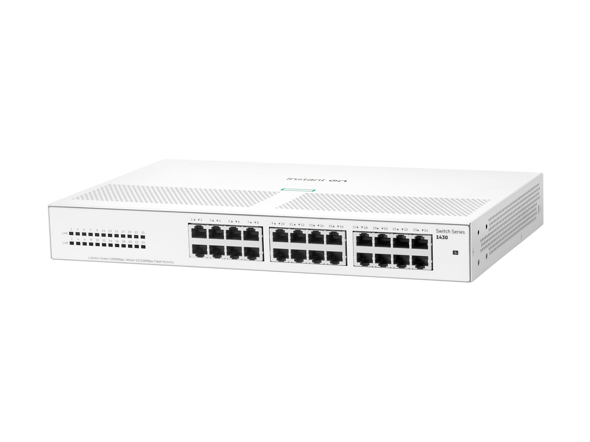 HPE Networking Instant On 1430 24G Switch Commutateur non géré 24 x 10/100/1000 de bureau Montable sur rack fixation murale BTO