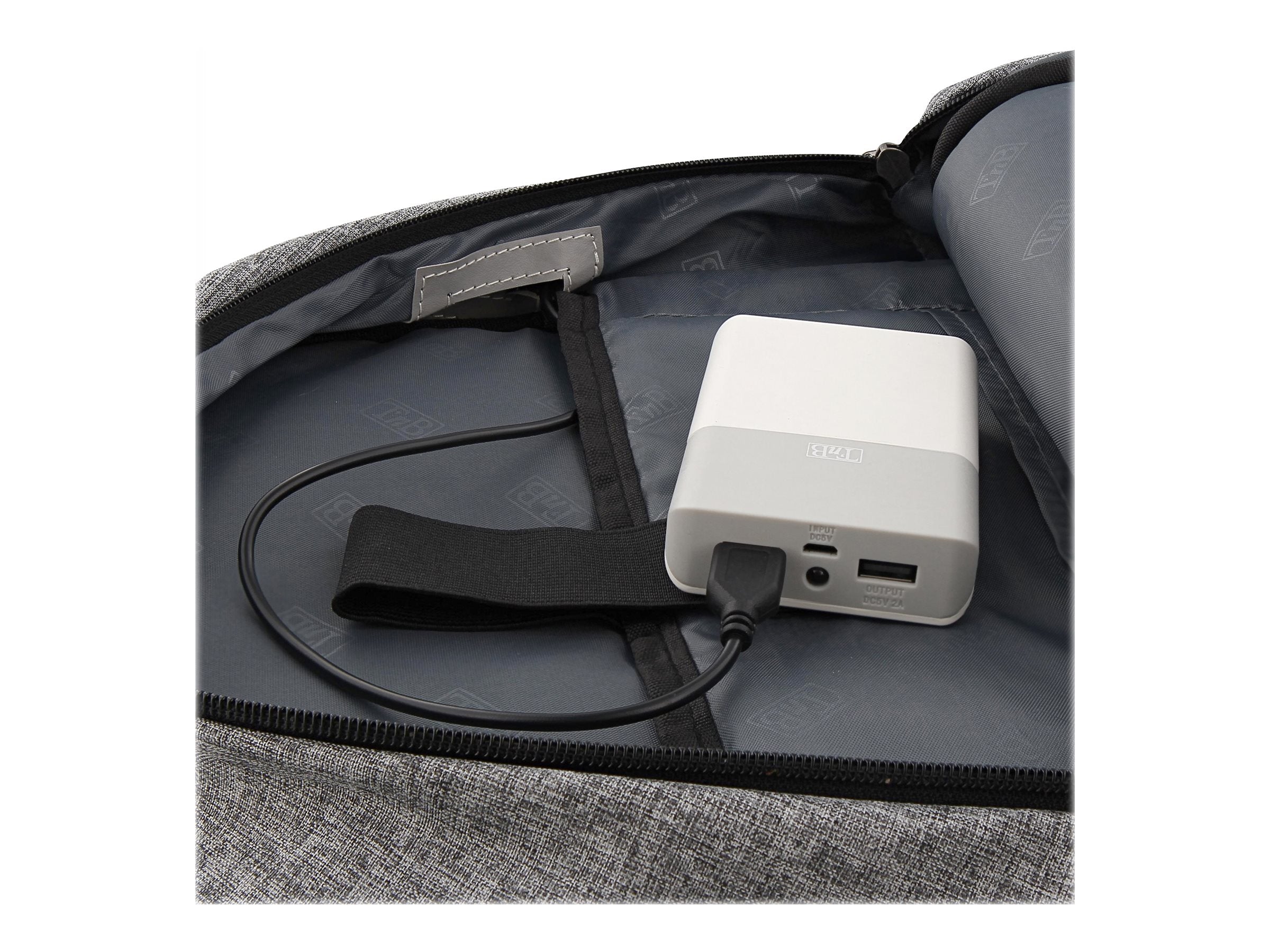 TNB WILD - Backpack with multiple pockets - mottled grey