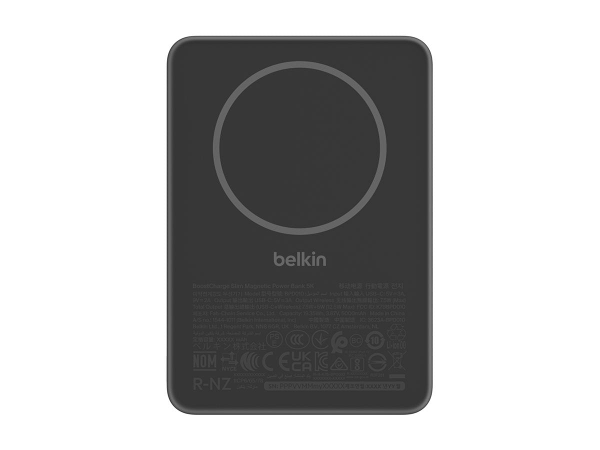 BELKIN BoostCharge Slim 5k Magnetic 7.5w Black