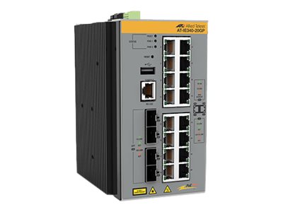 Switch.Indus IP30 L3,16x10/100 /1000TX PoE+, 4xSFP (-40°+75°