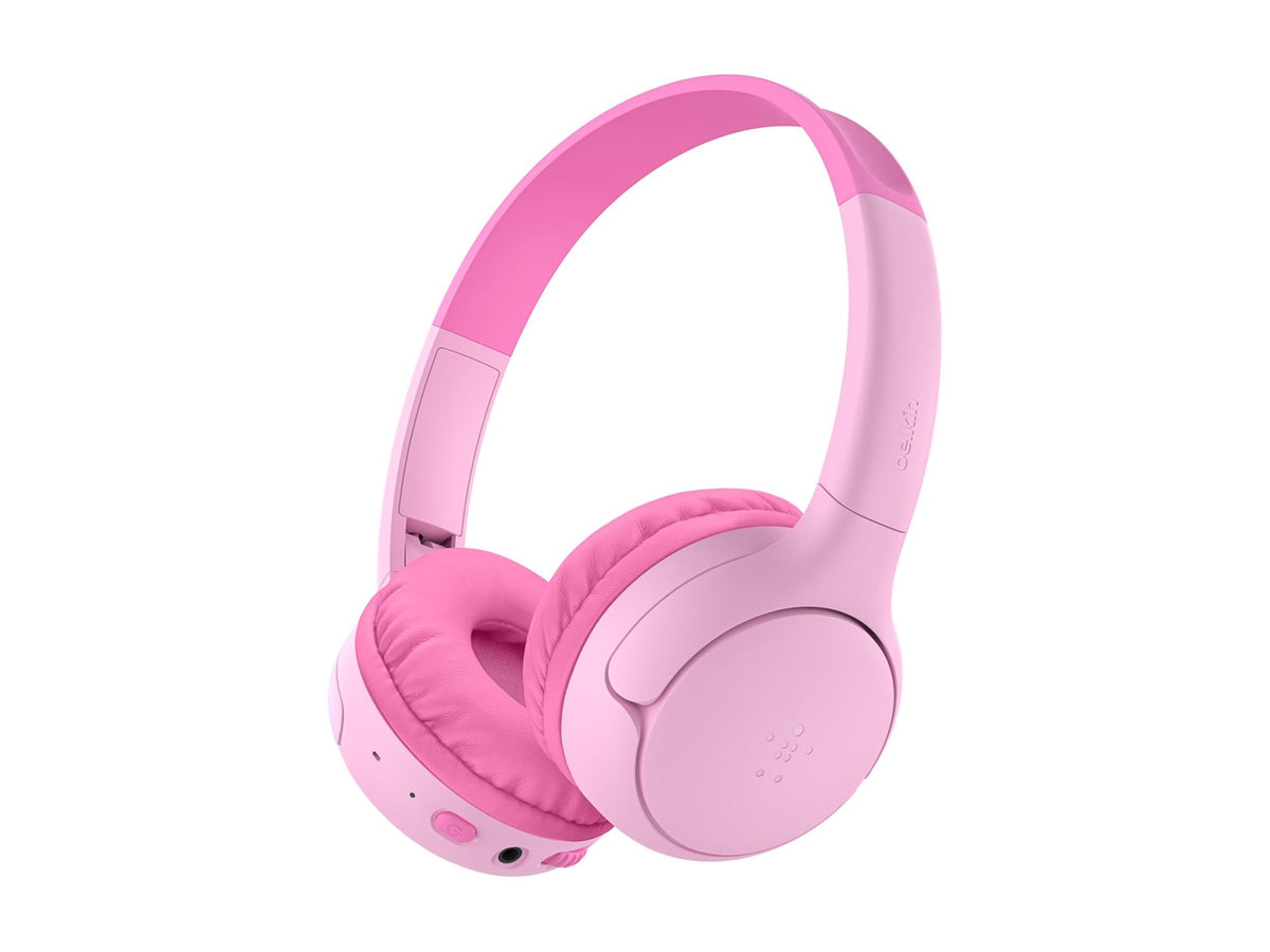 BELKIN SoundForm Mini 2 Kids Wireless On-Ear Headphones Pink With Case