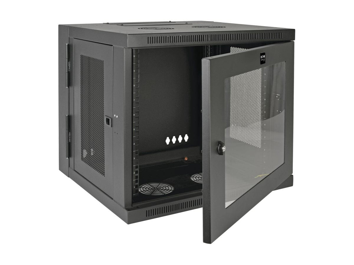 EATON TRIPPLITE 10U Wall Mount Rack Enclosure Server Cabinet w/Swinging Door Acrylic Window Rack cabinet wall mountable BK 10U 19