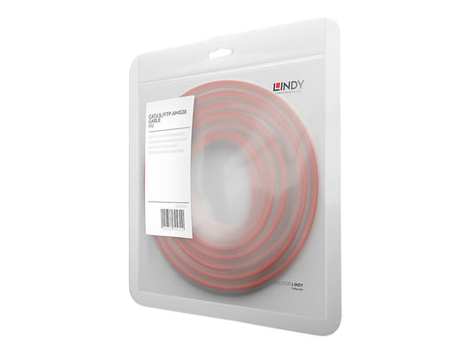 LINDY Basic Cat.6 S/FTP Cable Red 0.5m Patch Cable