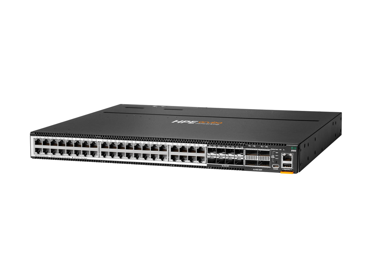 HPE Aruba Networking CX8100 40x10G Base-T 8x10G SFP+ 4x40/100G QSFP28 BF 3Fan 2ACPSU SW Bundle EU en