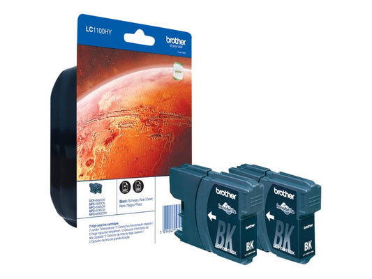 BROTHER BLISTER PACK 2 NOIRES HTE CAPACITE POUR DCP6690CW, MFC-5890CN-6490CW 6890CW