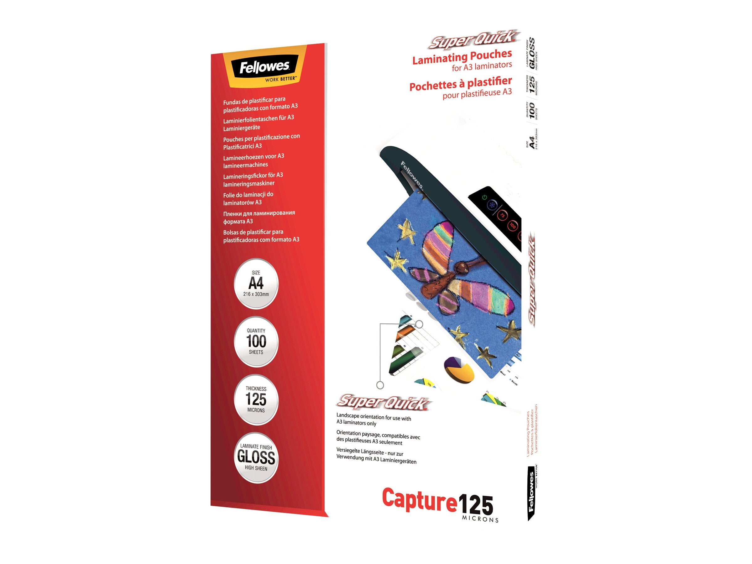 FELLOWES POCHETTES 10X15CM 80 MICRONS 25PK