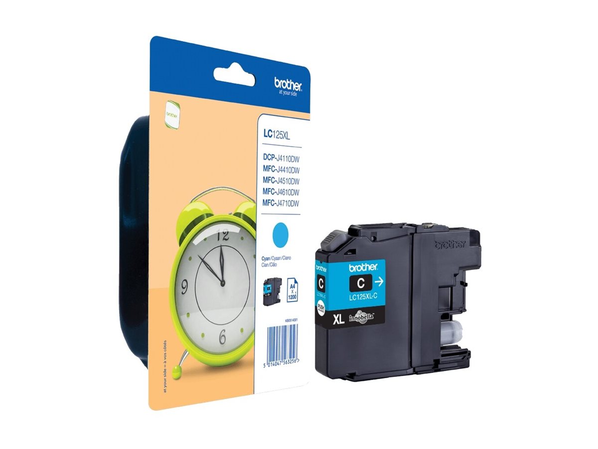 Cartouche BROTHER LC125XLC - Cyan