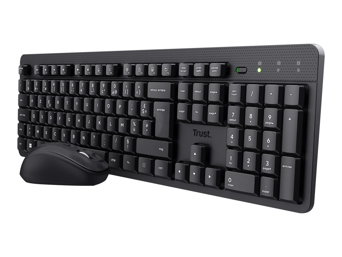 TRUST Pack clavier & souris sans fil ODY II silencieux - noir (FR)