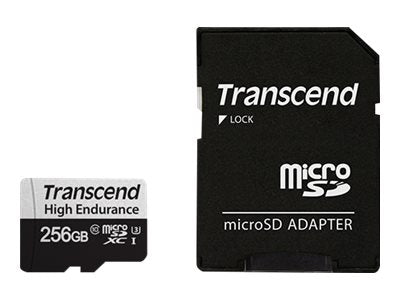 TRANSCEND USD350V 256Go microSD w/adapter U3 High Endurance